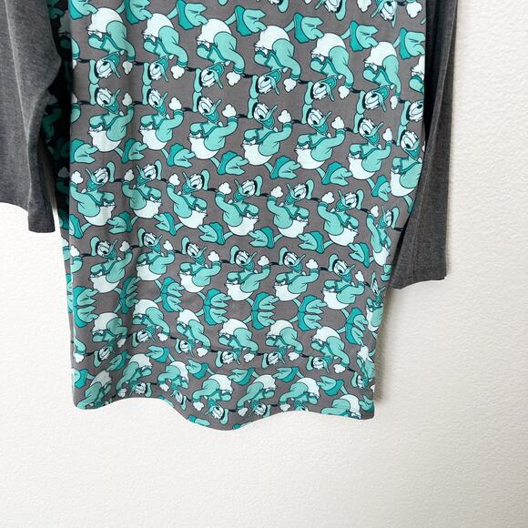 [Lularoe] Disney Donald Duck Randy Raglan Sleeve Crew Neck T-Shirt Size Large L - Picture 9 of 11